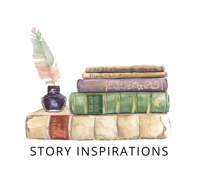 Stack of Books with Inkwell and Feather Pen