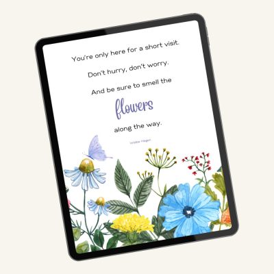 floral border planner cover